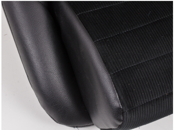 Black Quilted Classic Car Retro Kit Speedster Sports Car Fixed Bucket Seats