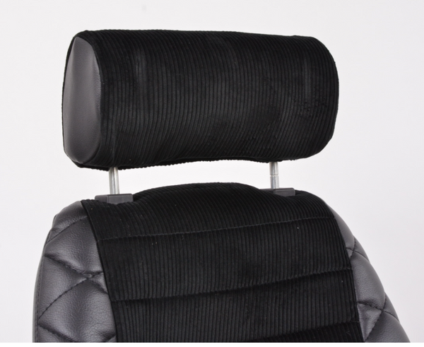 Black Quilted Classic Car Retro Kit Speedster Sports Car Fixed Bucket Seats