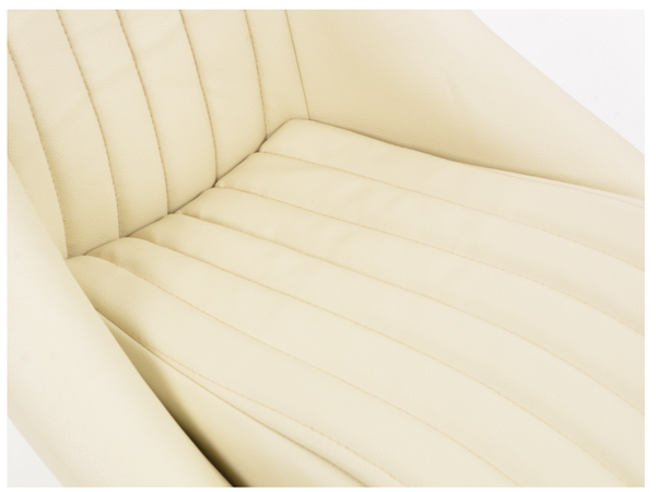 Cream Ivory Classic Car Retro Kit Speedster Sports Car Fixed Back Bucket Seats