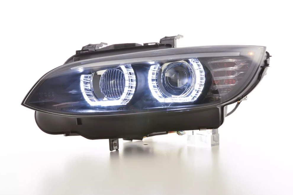 FK Pair LED DRL Projector headlights BMW 3-series E92 / E93 06-10 black