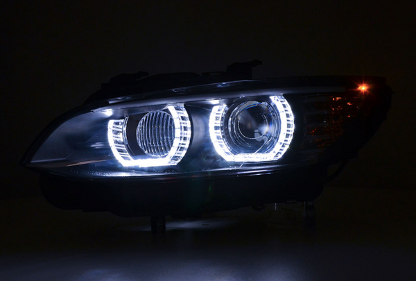 FK Pair LED DRL Projector headlights BMW 3-series E92 / E93 06-10 black