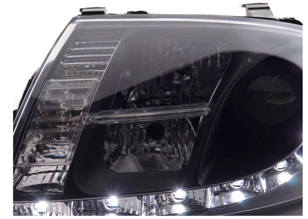 FK Paar LED DRL Projektorscheinwerfer Audi TT 8N 99-06 schwarz 1.8 3.2 Quattro LHD