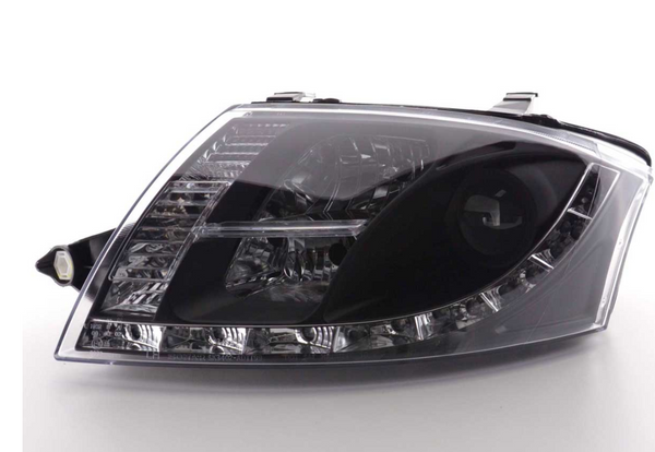 FK Paar LED DRL Projektorscheinwerfer Audi TT 8N 99-06 schwarz 1.8 3.2 Quattro LHD