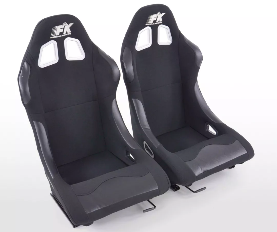 FK Univ Bucket Sports Seats Black Car 4x4 Van Defender 90 110 Transporter T4 T5