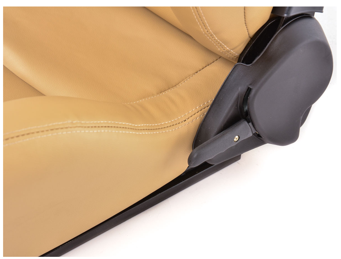 FK Universal Reclining Bucket Sports Seats - RS Carbon Fibre Design Beige Cream
