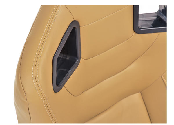 FK Universal Reclining Bucket Sportsitze – RS Carbon Fiber Design Beige Cream