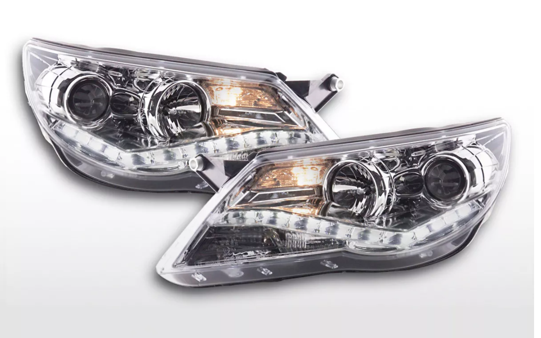 FK Pair LED DRL Projector Headlights VW Tiguan 5N 07-11 LHD Plug & Play