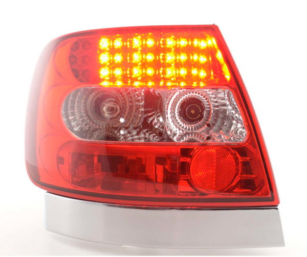 FK Automotive Paar LED-Rückleuchten Audi A4 Limousine Typ B5 95-00 rot &amp; klar 8D