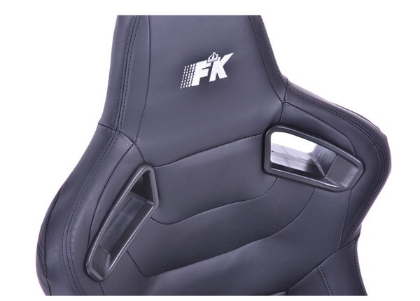 FK Universal Reclining Bucket Sports Seats - RS Carbon Fibre Black Stitch +rails
