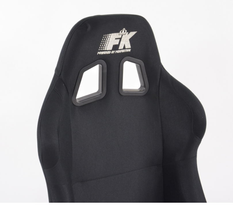 FK Universal Full Bucket Sports Seats / Fixed Back / motorsport / black fabric