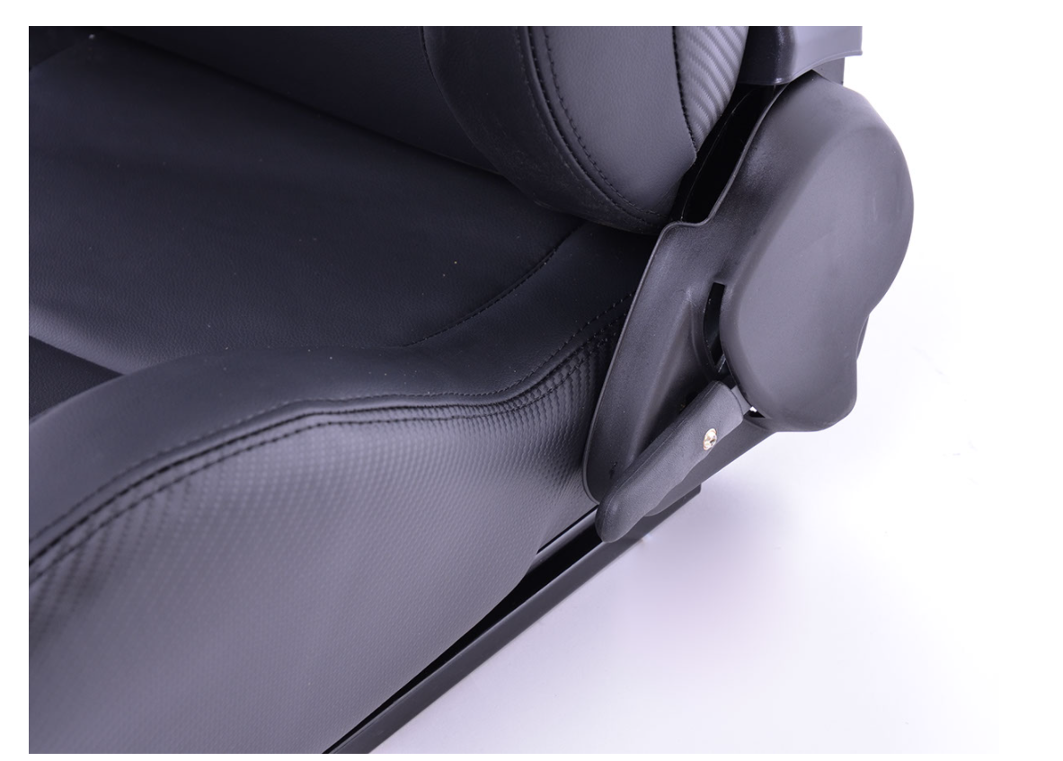 FK Universal Reclining Bucket Sports Seats - RS Carbon Fibre Black Stitch +rails