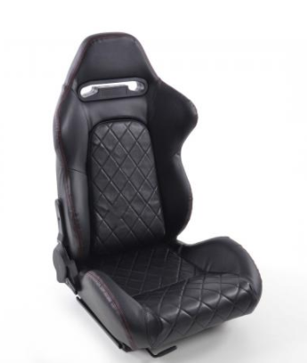 FK Universal Recline Bucket Sports Seats Black Car 4x4 Van Defender 90 110 T4 T5