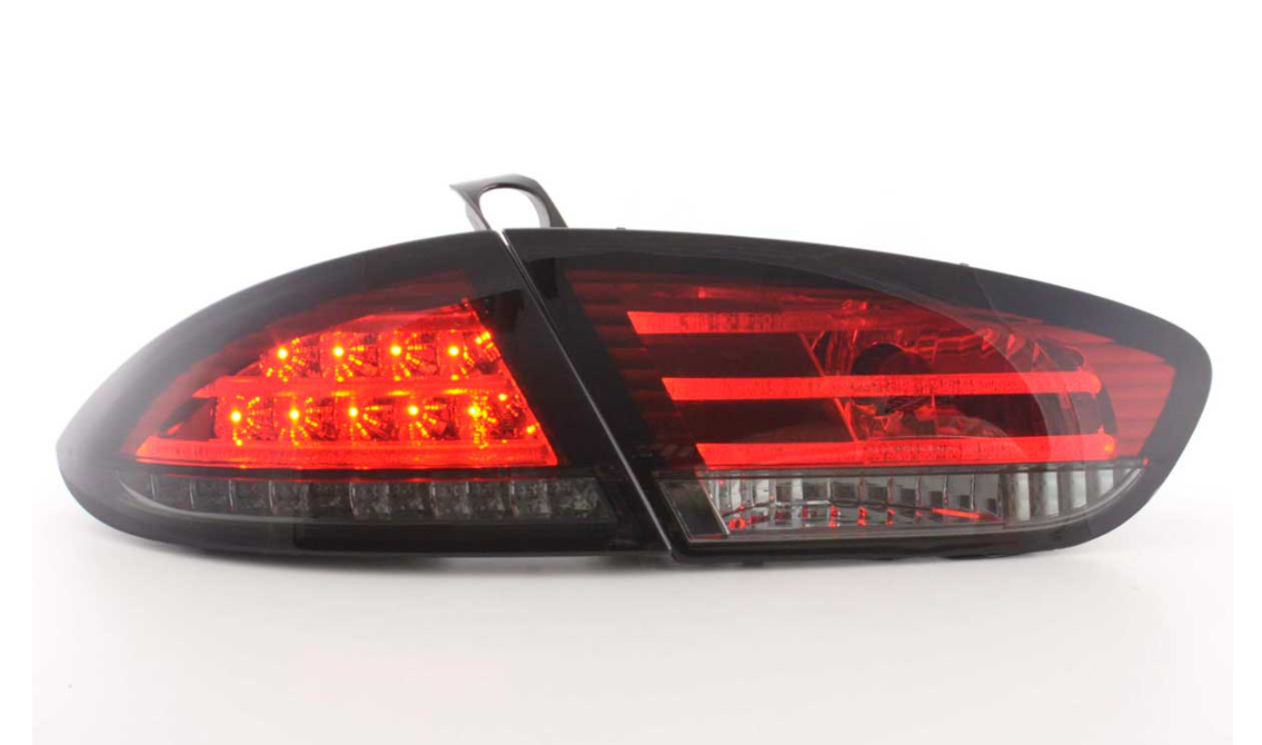 FK Paar LED-Rückleuchten Lightbar Seat Leon 2 MK2 1P 09-12 rot / schwarz LHD