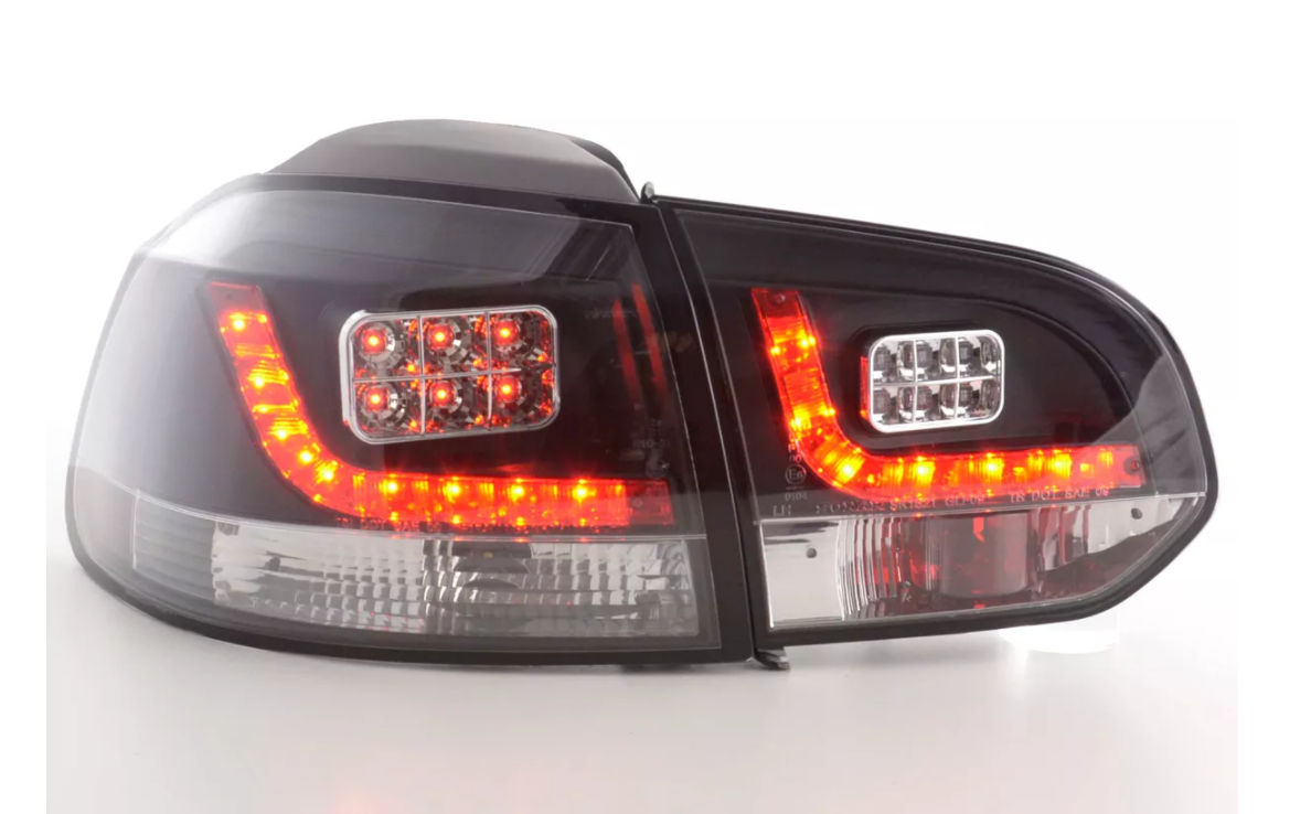 FK Set VW GOLF MK6 6 08-12 1K LED REAR LIGHTS Lightbar RED &amp; BLACK SMOKE RHDAuto &amp; Motorrad: Teile, Auto-Ersatz- &amp; -Reparaturteile, Lichter &amp; Leuchten!