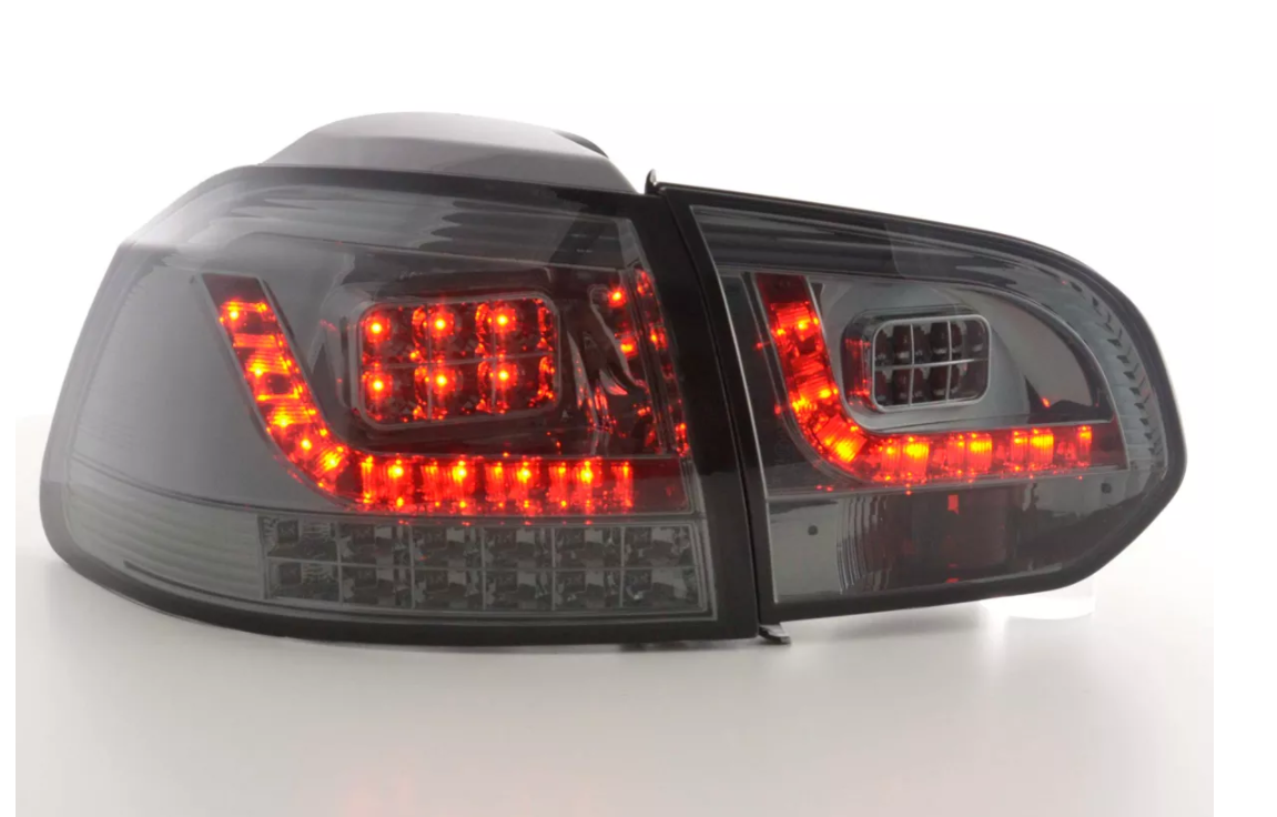 FK Set VW GOLF MK6 MK 6 08-12 1K LED REAR LIGHTS LAMPS TAIL BLACK LHD GTI