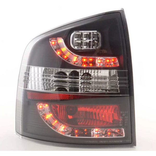 FK Pair SKODA OCTAVIA 2 MK2 1Z ESTATE LED REAR LIGHTS Chrome 05-12 Combi