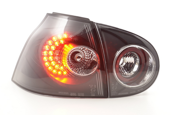 FK Paar LED-Rückleuchten Lightbar VW Golf 5 1K 03-08 schwarz inkl. Kabelbaum LHD