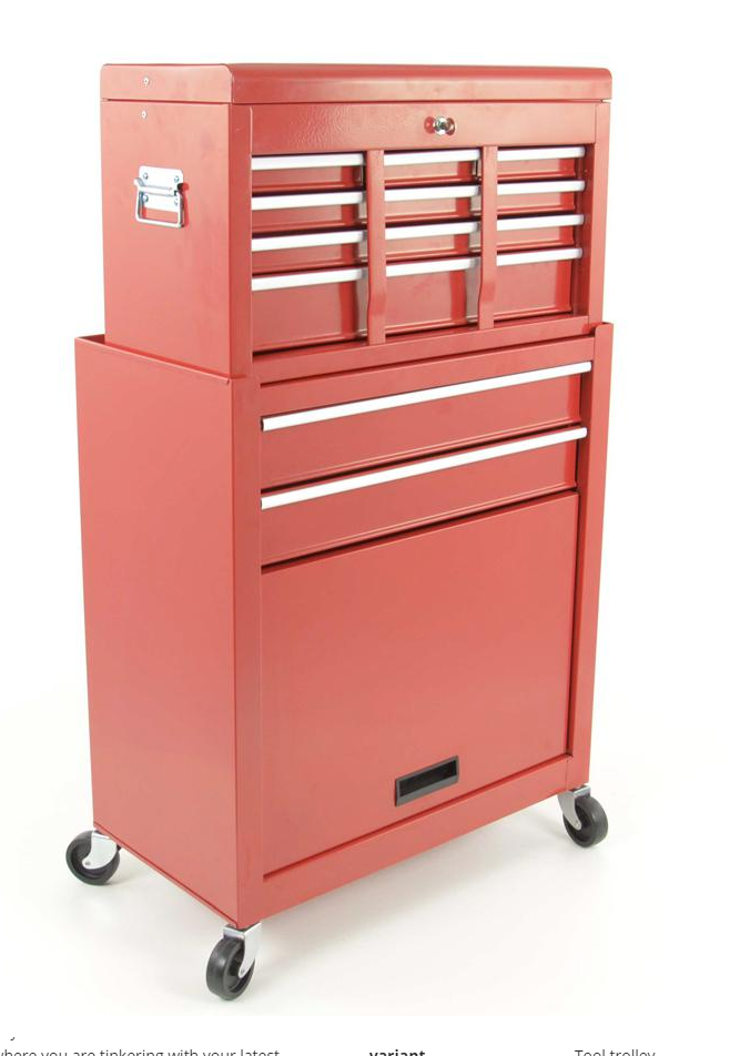 FK Red Metal Workshop Mech Storage Trolley Tool Box Cabinet Drawers Cart Chest