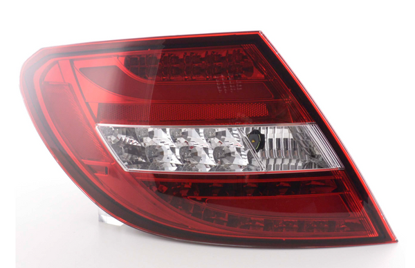 FK Paar LED-RÜCKLEUCHTEN Lightbar DRL Mercedes C-Klasse W204 2011+ rot klar LHD