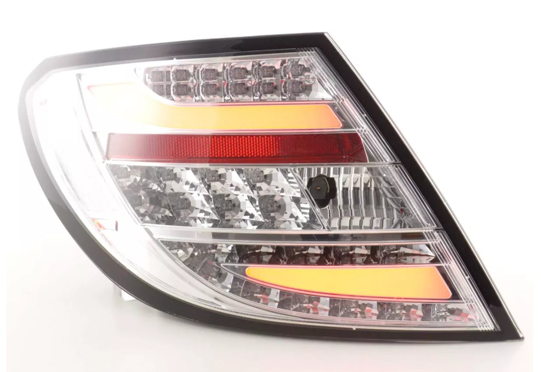 FK Paar LED-RÜCKLEUCHTEN Lightbar DRL Mercedes C-Klasse W204 2011+ klar LHD