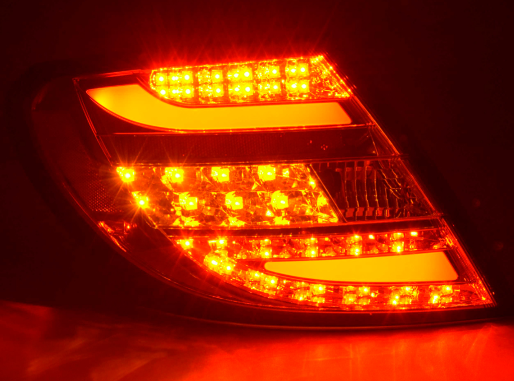 FK Paar LED-RÜCKLEUCHTEN Lightbar DRL Mercedes C-Klasse W204 2011+ klar LHD