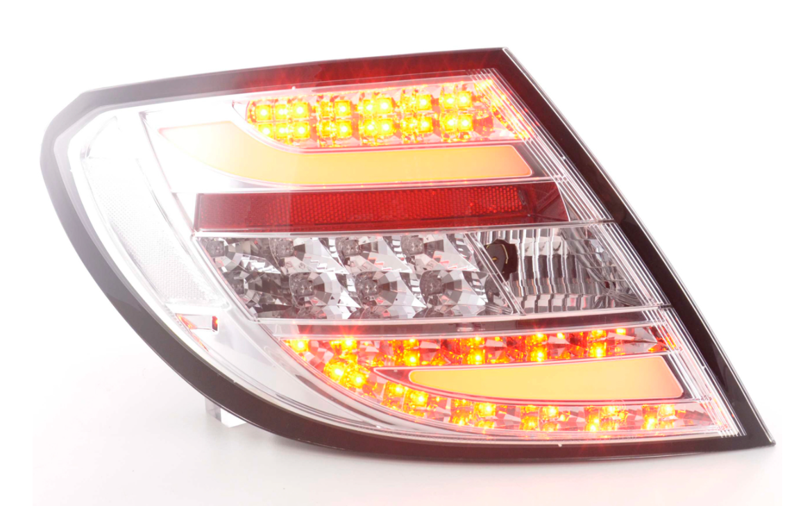 FK Paar LED-RÜCKLEUCHTEN Lightbar DRL Mercedes C-Klasse W204 2011+ klar LHD