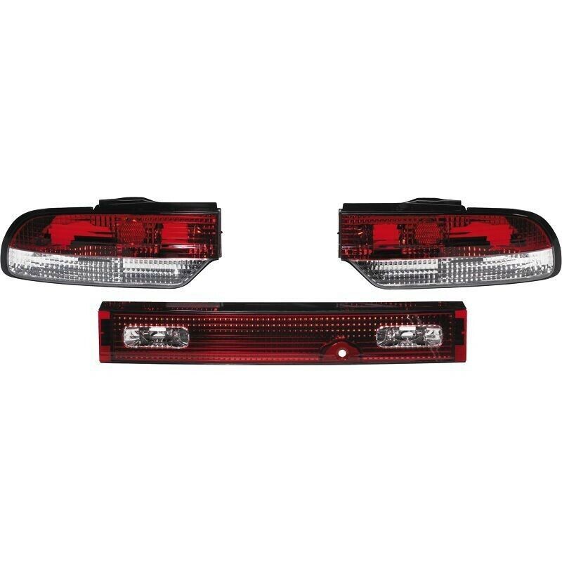 AS Set LED DRL Rear Lights Nissan Silvia S13 180SX Red Clear 3-pieces