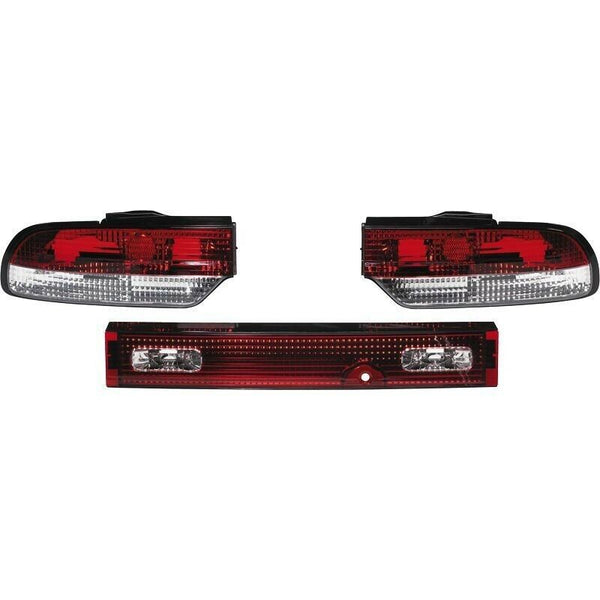 AS Set LED DRL Rückleuchten Nissan Silvia S13 180SX Rot Klar 3-teilig