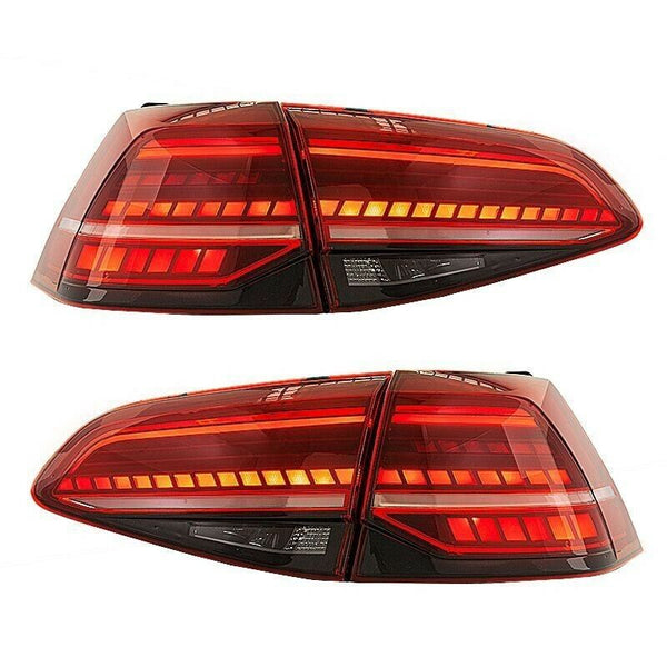 AS Set VW Golf 7 MK7 7.5 R LED DRL Rear Lights Dynamic Taillights 12-17 LHD