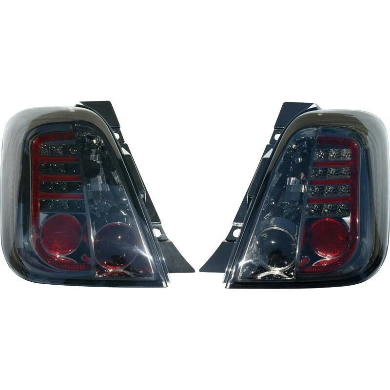 AS Set Rear Lights Fiat 500 2007+ Smoke Red & Clear LHD