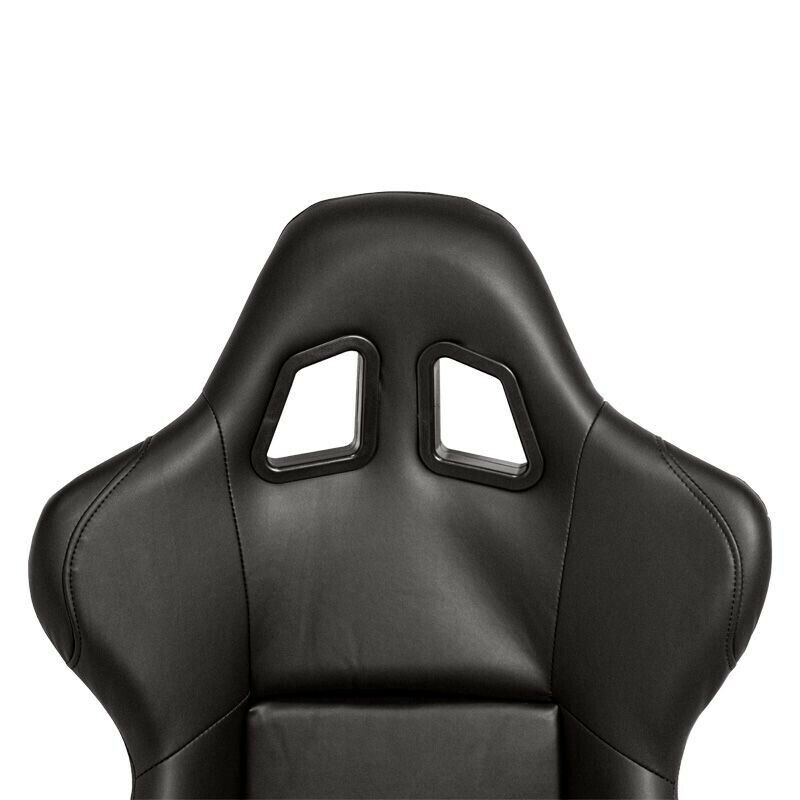 AUTOSTYLE RR x2 Universal Pair Sports Bucket Seats Black slide runners