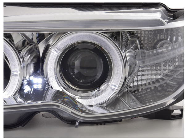 FK LED DRL Angel Eye Projector headlights BMW 3 E46 Coupe Cabrio 03-05 LHD