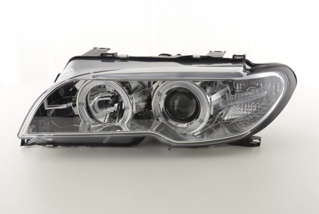 FK LED DRL Angel Eye Projector headlights BMW 3 E46 Coupe Cabrio 03-05 LHD