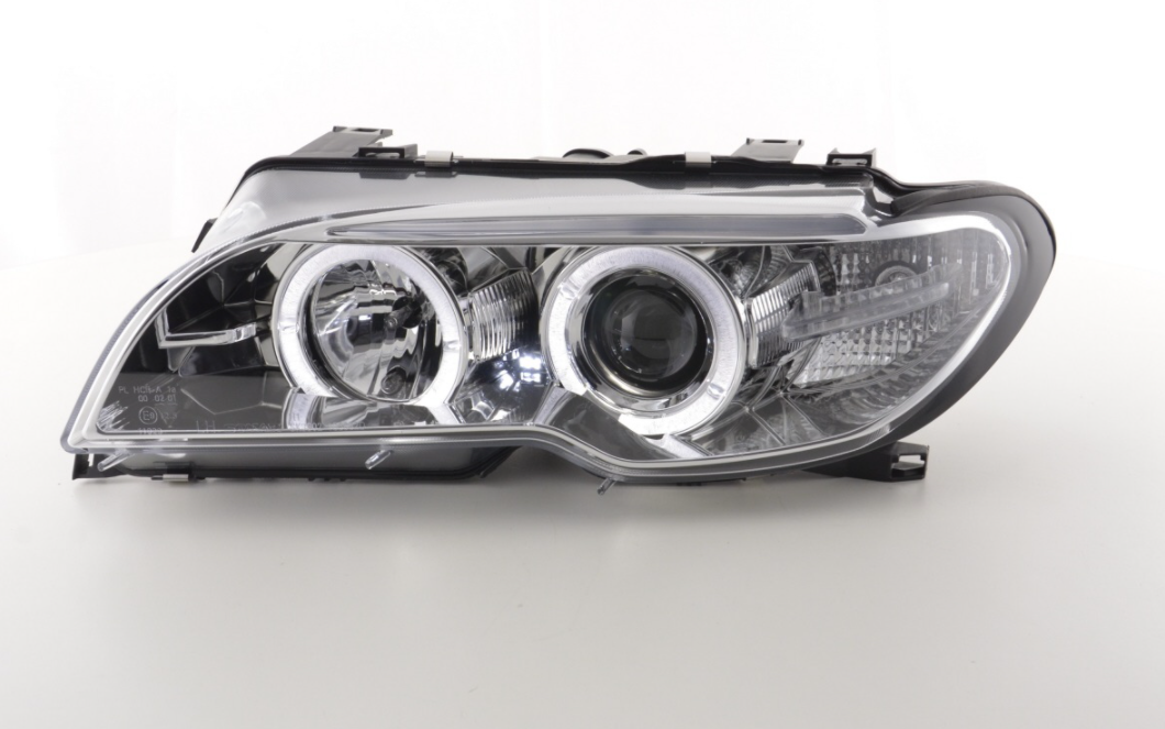 FK LED DRL Angel Eye Projector headlights BMW 3 E46 Coupe Cabrio 03-05 LHD