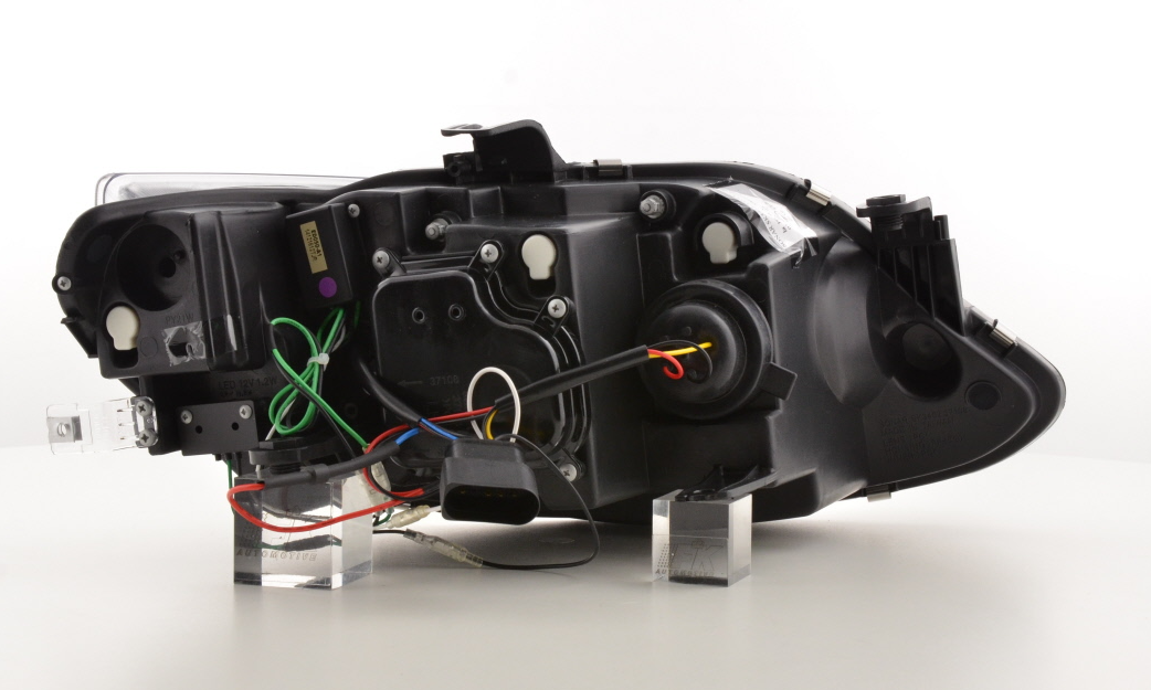 FK Pair LED DRL Projector headlights Seat Ibiza 6J 4 MK4 6Y 2012+ black chrome - LJ Automotive