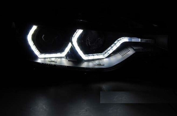 DECLITE BMW 3-Series F30 / F31 black LED DRL Lightbar Headlights Black Smoke LHD