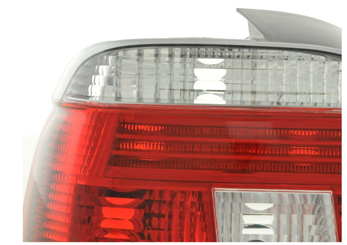 FK Pair Set Rear lights BMW 5-series E39 95-00 red / white crystal M Sport M5