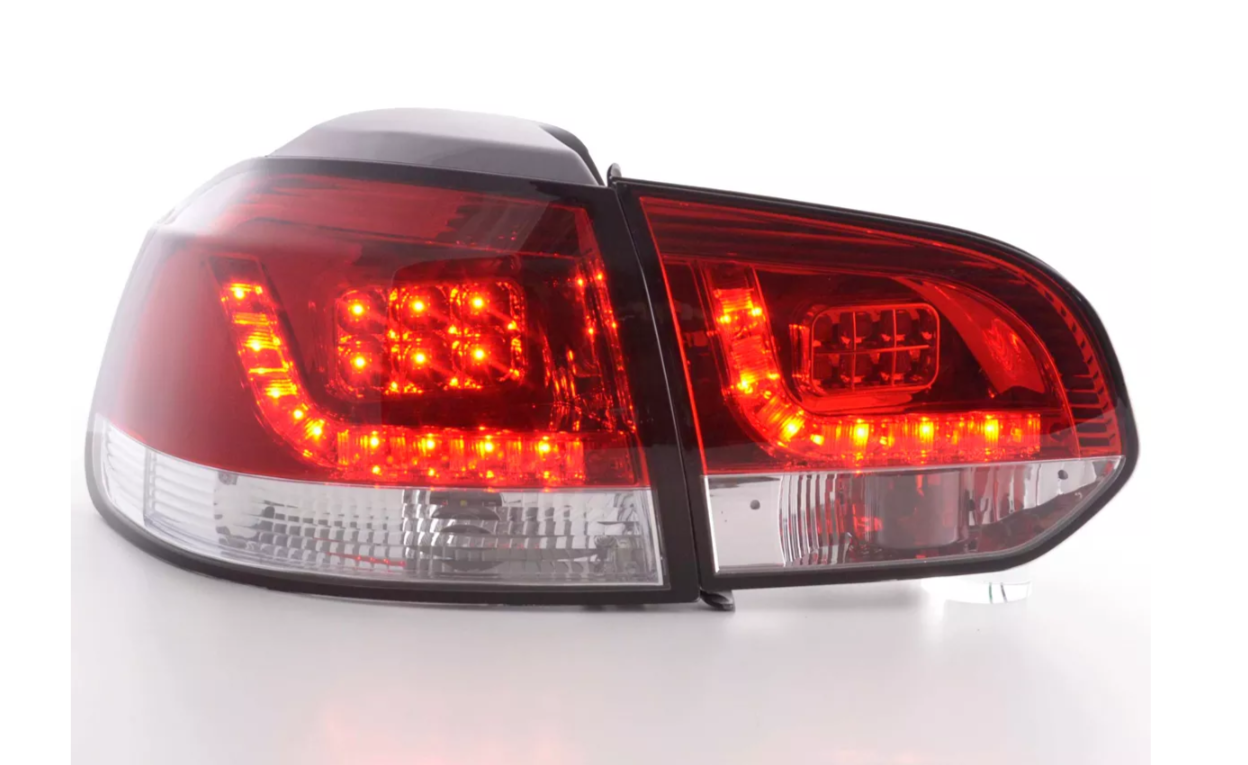 FK Set VW GOLF MK6 6 08-12 1K LED Lightbar REAR LIGHTS Lightbar LHD Red GTi GTD