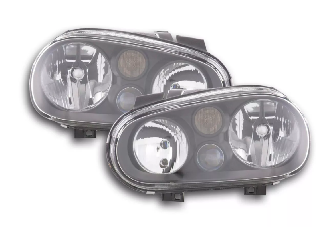 FK Headlights set VW Golf 4 MK4 1J 98-03 Black LHD