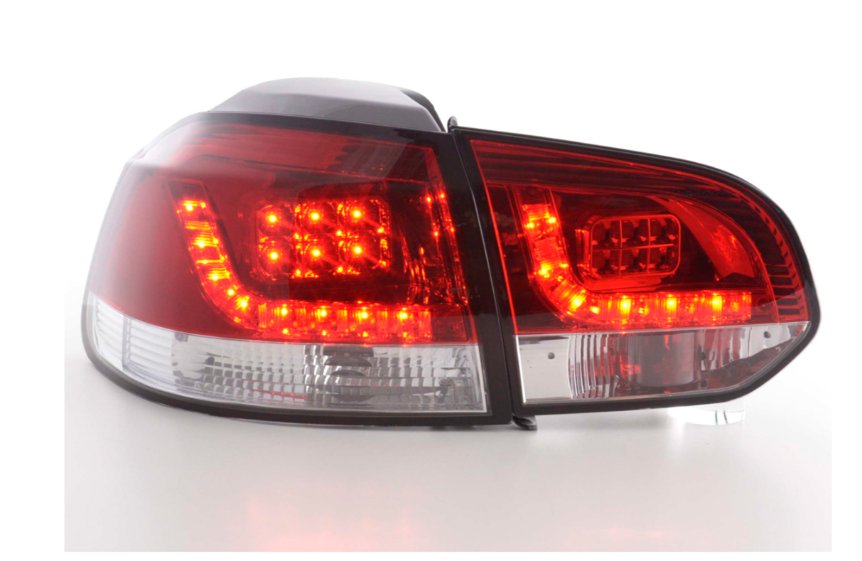 FK Set VW GOLF MK6 6 08-12 1K LED Lightbar REAR LIGHTS Lightbar LHD Red GTi GTD