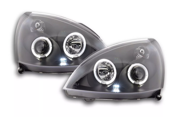 FK LED DRL Angel Eye Projector headlights Renault Clio B 2 MK2 3/4/5dr 01-04 LHD