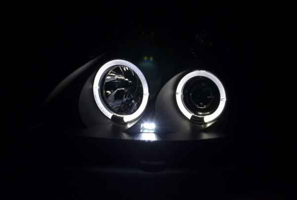 FK LED DRL Angel Eye Projektorscheinwerfer Renault Clio B 2 MK2 3/4/5dr 01–04 LHD 