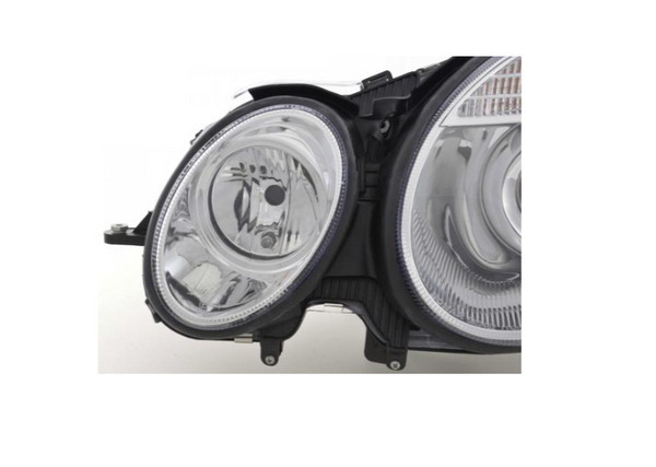 FK LED DRL Halo SCHEINWERFER Mercedes E-Klasse 211 W211 02-06 Chrom AMG LHD XENON