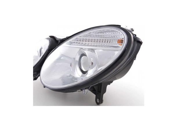 FK LED DRL Halo SCHEINWERFER Mercedes E-Klasse 211 W211 02-06 Chrom AMG LHD XENON