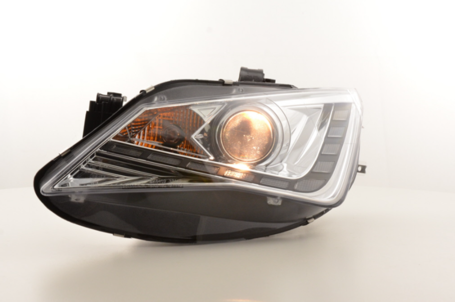 FK Paar LED DRL Lightbar Scheinwerfer Seat Ibiza 6J 4 MK4 6Y 2012+ Schwarz Chrom