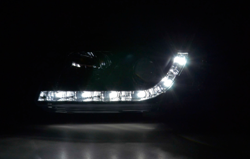 FK LED DRL Angel Eye Projektorscheinwerfer Audi A4 B5 8D 99-01 schwarz LHD