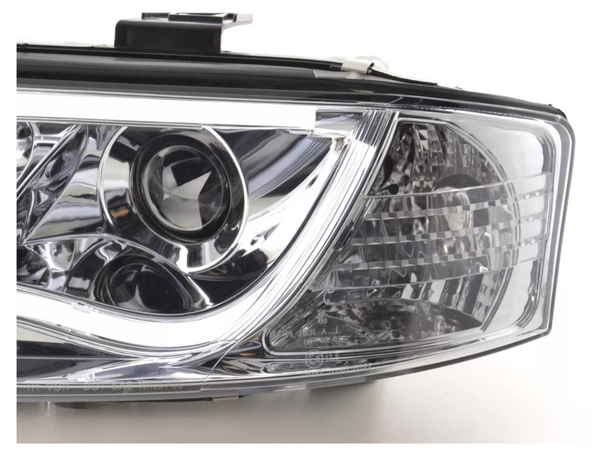 FK LED-Scheinwerfer LED DRL Lightbar Audi A6 4B C5 01-04 Chrom S6 S-Line LHD