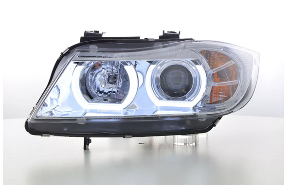 FK Paar LED DRL Projektorscheinwerfer BMW 3er E90 / E91 05-08 Chrom LHD