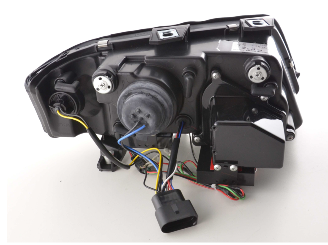 FK LED-Scheinwerfer, LED-Tagfahrlicht, Projektor, Audi A6 4B C5 97–01, Chrom, S6 S-Line, LHD