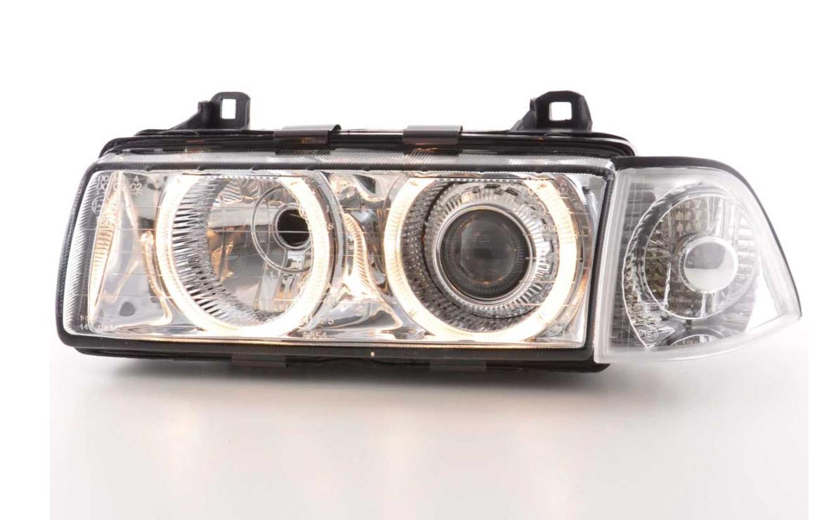 FK LED Headlights Angel Eyes Halo BMW 3-Series E36 Coupe 92-98 Xenon RHD & LHD